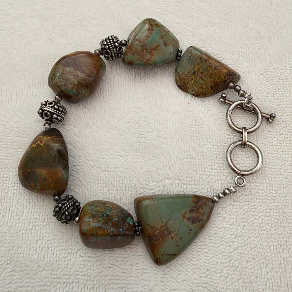 Vintage Sterling Silver Turquoise Bracelet